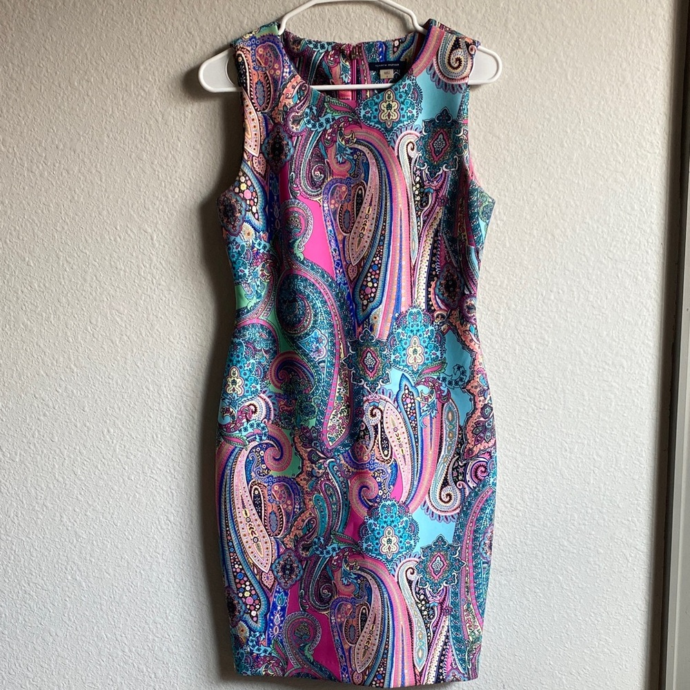 Tommy Hilfiger Multicolor Paisley Knee Length Dress